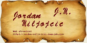 Jordan Miljojčić vizit kartica